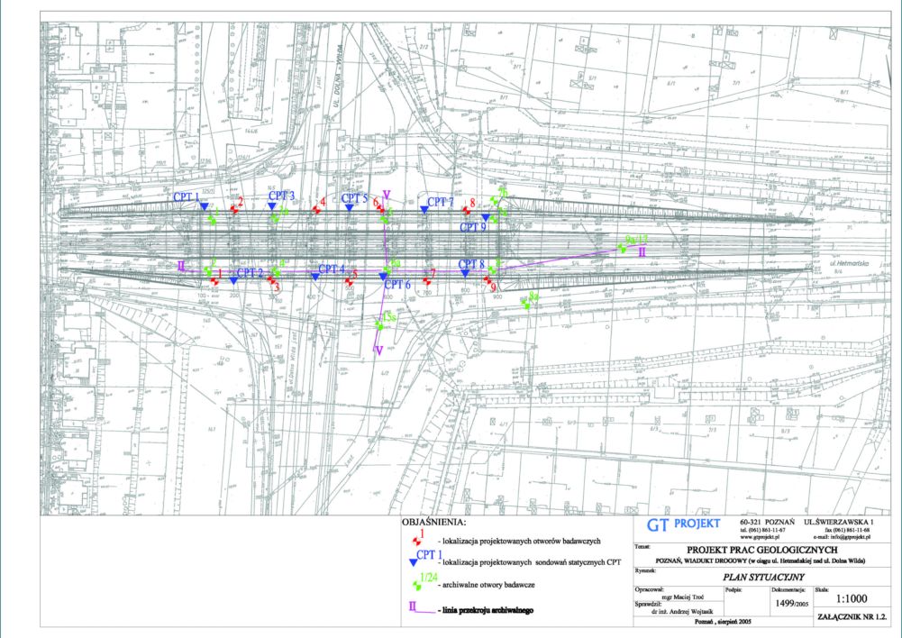 Dokumentacja geologiczno – inżynierska – Budowa wiaduktu drogowego w ciągu ulicy Hetmańskiej - 1